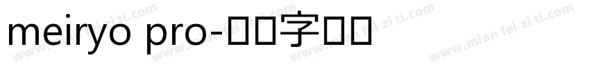 meiryo pro字体转换
